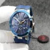Style individuel Dual Time Exquisit Men Watch Chronograph Quartz Roman Number Markers Outdoor Mens Montres Hammerhead Shark Blue R180x