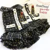 Handgjorda lyxiga hundkläder Kläder Tidskrävande C Style Tjockad guldtråd Tweed Jacket Knit Dress Pet Winter30e