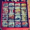 32PCS Box Vintage Motorbike Design Tin Box Metal Saver Saver маленький ювелирный корпус 16 дизайн шоколадный подарочная коробка296P