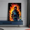 Canvas Schilderij Brandweerman Brand Esthetische Brandweer Silhouet Poster Voor Leven Afbeelding Quotes Wall Art Home Office Woonkamer Decor w06