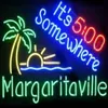 24 20 tum Margaritaville Det är 500 någonstans Diy Glass Neon Sign flex rep neonljus inomhus utomhus dekoration rgb spänning 110226y