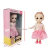 Söt Mini Doll 17cm Multi Joint Doll Girl Children's Toy Gift Decoration (presentförpackning, måste demontera dig själv)