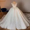 2020 Plus Size Arabic Aso Ebi Luxurious Vintage Mermaid Wedding Dresses Lace Beaded Sheer Neck Bridal Dresses Sexy Wedding Gowns240p