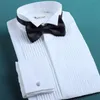 Nouvelle arrivée blanc mariage marié chemises manches longues fête formelle bal hommes chemises haute qualité garçons d'honneur soirée shir3103