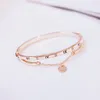 Rose Gold Stainless Steel Bracelet Brand Charm Bracelet