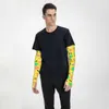 Genouillères Personnalisées Flamants Roses Feuilles Refroidissement Bras Manches Hommes Femmes Sports Athlétiques Tropical Ananas Motif Tatouage Couvrir Pour La Randonnée