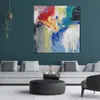 Colorful Abstract Painting on Canvas Bright and Gold Moment Art Unique Handcrafted Artwork Home Decor