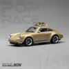 Brinquedos de transformação Robôs POP RACE 1 64 Porsche Singer 964 Gold Purple DieCast Model Car 230721