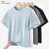 T-shirts pour hommes Naizaiga 240g coton pima épaule large t-shirt à manches courtes Pure Loose XSST6 230720