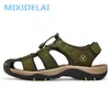 Mixidelai Genuine Leather Summer Men's Shoes Fashion في الهواء الطلق صندل الشاطئ والنعال بأحجام كبيرة 38-48 230720