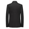 Ternos Masculinos Chegada Moda Super Grande Primavera e Outono Homens Preto Casual Terno Blazers de Peito Único Plus Size 2XL 3XL4XL 5XL 6XL 7XL