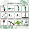 Watering Equipments MUCIAKIE 3050M Garden Irrigation System Drip Kit Adjustable Misting Nozzles Automatic Spray Outdoor Greenhouse Yard 230721