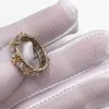 Western Style Original 100% S925 srebrny pierścień Sixteen Stone Ring Women Logo Romance Jewelry183k