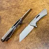 Offre Spéciale R1691 Flipper Couteau Pliant D2 Satin Tanto Lame CNC Poignée En Acier Inoxydable Roulement À Billes Ouverture Rapide Extérieur EDC Couteaux De Poche