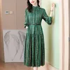 Robes décontractées basiques Robe de tempérament d'été Couleur verte Robe ample Femmes Vintage 5XL Taille Floral Élégant Boho Vintage Robes Lâches 230720