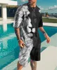 Men s Tracksuits Summer Tracksuit T shirt Shorts 2 Piece Animal Tiger Printed Outfits Sports Suit Oversized Casual Streetwear Man Sets Clothing 230721