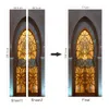 Wall Stickers Vintage 3D Door Personality Arch Wooden Home Decor Refurbished Selfadhesive 230720