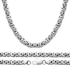 6mm Classic Mens Silver Byzantine Halsband Rostfritt stålkedja smycken 45 cm 50 cm 60cm 70 cm 75cm258g