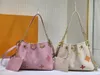 10A By the Pool Summer Bundle Sac seau M46545 M46492 Cordon de serrage pour femme avec pochette à fermeture éclair amovible Dégrader Neutre Bleu Beige Rose Rose Luxurys Tote