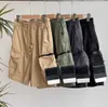 Mens designer shorts Pockets Work Five-piece pants Stones Island Womens summer Sweatpants Multi-function thigh Short Casual loose High Street Motion current 555ess