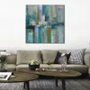 Abstract Canvas Art A Walk in the Rain Hand Painted Artwork målning för kontor Modern inredning