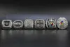 Pittsburgh Steelman 6 anni Silver Super Bowl Champion Ring Set di anelli in film d'acciaio