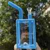 7,3 pouces Bookah Blue Buver Boot Bong Silicone Glass Fumer Fumer Water Pipe Shisha