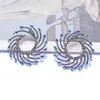 Boucles d'oreilles pendantes grande fleur ronde pour les femmes hiver Designer Style décor coréen mode bijoux déclaration accessoires en gros