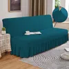 Stoelhoezen Effen Kleur Rok Rand Sofa Cover Elastische Slaapbank Sofa Hoes Bed Woonkamer All Inclusive Sofa Protector 230720