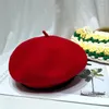 Berets 2023 Японская шерсть Big Bow Bert Women Корейская версия JK осень и зимний ретро литературный красный теплый художник Шляпа мужаер