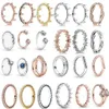 2018 Spring Pandora Ring 925 Sterling Silver Rose Gold Pink Enchanted Crown RingsオリジナルファッションDIY CHARM