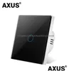 その他のホームアプライアンスNew Axus EU Touch Switch AC100-240V LEDバックライトパネル強化クリスタルガラス壁光感覚スイッチ1/2 DHMKE