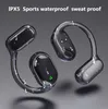 Bone Conduction Headphones Blue Tooth True Wireless Earphones 9D Stereo HD Business Earhook Long Battery Life Air Conduction Not-in-ear Headset Ipx5 Waterproof