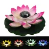 Solenderdriven LED LOTUS Flower Lamp Water Resistant Outdoor Floating Pond Night-Light For Pool Party Garden Decoration C19041702300W