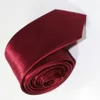 Satin Polyester silk Tie Necktie Neck Ties Men Women BURGUNDY Skinny Solid Color Plain 20 colors 5cmx145cm203Q