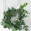 Decorative Flowers 1.7m Artificial Leaves Wicker Plastic Plant Vine Green Garland Decoration Potted Ornaments For Home Party El Decor