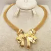 Dubai Gold Necklace Earrings Collection Fashion Nigeria Wedding African Pearl Jewelry Collection Italian Women's Jewelry Set 270o