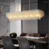 Chandeliers AiPaiTe Modern Minimalist Dining Room Bedroom LED Crystal Lamp Light Luxury Full Copper Villa Duplex Large Chandelier
