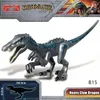 Jurassic Park World 2 لبنات البناء ، شخصيات الديناصورات ، طوب الطوب Tyrannosaurus Rex Indominus Rex I-Rex Assolbly Kids Toys for Boys C238M