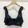 Womens Designers T Shirts Underwear With Metal Triangle Badge Sexy Deep Sling Tube Tops Women Luxury Clothing woman clothes Camisole Bra Vest