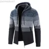 Herrenjacken Herbst Winter Herren Kapuzenpullover Jacke Warme Kaschmir Lässige Wolle Reißverschluss Schlanke Fleece Strickjacke Herren Mantel Strickwaren Pullover Herren L230721