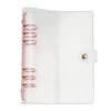 Agenda Journal Diary Planner PVC Rose Gold Clear Binders Loose-Leaf 6 Ring A5 A6 30mm Binder Cover 210611197j