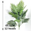 Decorative Flowers Large Artificial Palm Tree Tropical Plant Potted Plastic Fake Green Leaves Wedding Christmas Home Garden Room Decorations