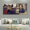 Famous Portrait Canvas Art Leonardo Da Vinci Painting Annunciation Handmade Modern Cafe Bar Decor