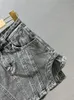 Женские шорты склоняют женщин с высокой талией весна летняя личность Асимметричная джинсовая юбка 2023 11c248 230720