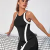 Basic casual jurken lente en zomer buiten anti sportjurk backless yoga -pak ademend en snel droog fitness tennispak 202308