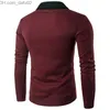 Men's Sweaters New Men's Fashion Sweater Long Sleeve Knitted Open lapel V-neck Sweatshirt Autumn/Winter 2021 XXL Z230721
