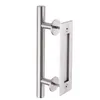 KIN MADE Poignée de porte de grange coulissante en acier inoxydable Poignée de porte en bois Flush Pull282p