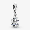 100% 925 Sterling Silver Élégant Princesse Dangle Charms Fit Original Européen Charme Bracelet Mode Femmes Mariage Fiançailles Jewe328f