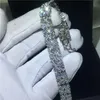 Miłośnicy bransoletki kwiatowej Diamentowe białe złoto Bracelety zaręczynowe dla kobiet Wedding Accessaries232z